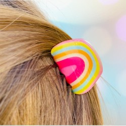 Hair clip Rainbow M