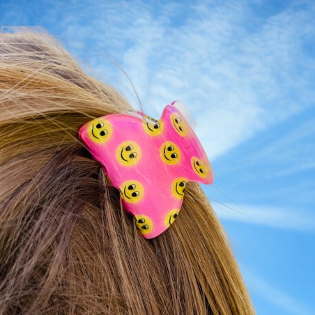 Hairclip/ Hairclaw Smiley pink M