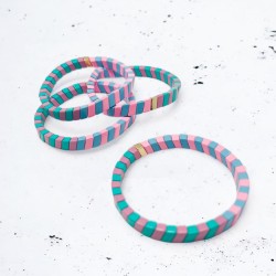 Bracelet colorblock ltblue rose mint