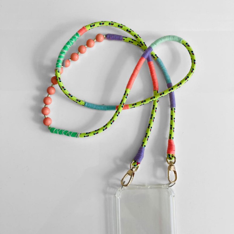 Schultergurt, Handyband Wrap + Beads