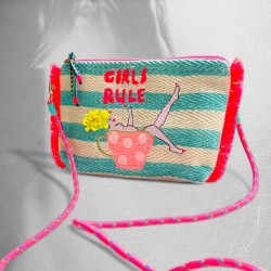 Pouch Shoulder stripe Girls Rule