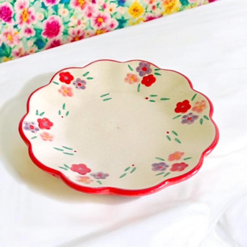 Assiette céramique millefleur