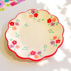 Assiette céramique millefleur