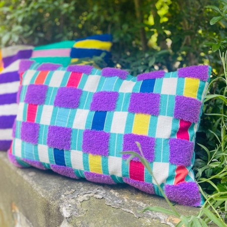 Housse de Coussin Checks multicolor S check 3050