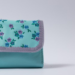 Portemonnaie Cuir ind Millefleur ltblue