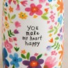 Vase Bud Heart Happy