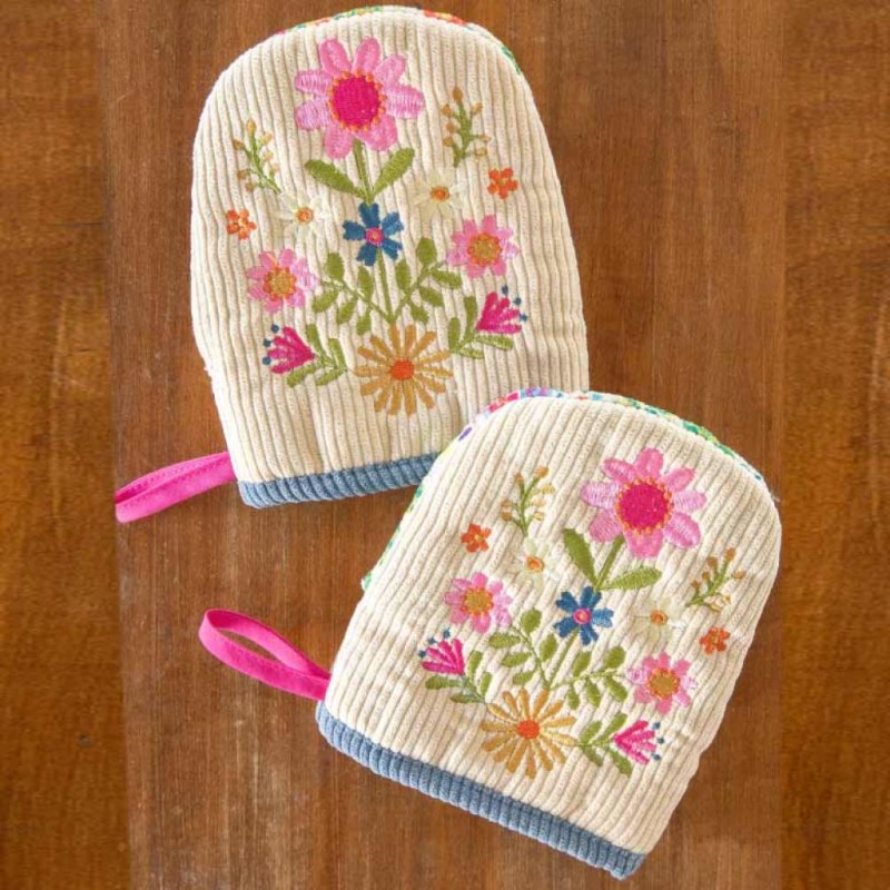 Ofenhandschuh mini bestickt Set/2