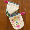 Oven glove mini bestickt Set/2