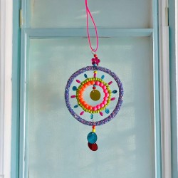 Dekoration Funkel purple Circle Ornament