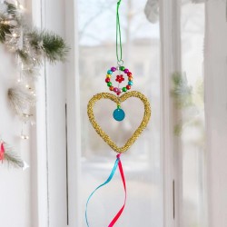 Decoration Funkel gold heart Ornament