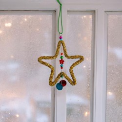 Decoration Funkel gold Stern Ornament