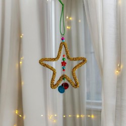 Decoration Funkel gold Stern Ornament