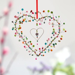 Decoration FUNKEL orange Herz