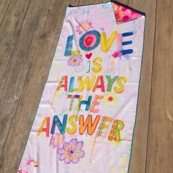 Yoga/plage Serviette love is the answer