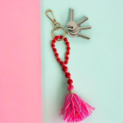 Porte clés en perle Tassle