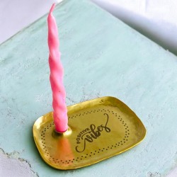 Candle Holder Messing good vibes