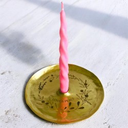 Candle Holder Messing Love&Peace