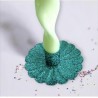 Candle holder Flower Glitter smaragd