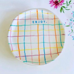 Plate ceramic Karo enjoy