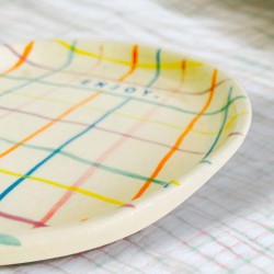 Plate ceramic Karo enjoy