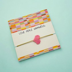 Bracelet string gold Heart