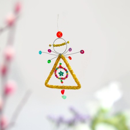 Decoration Funkel Angel Ornament gold 9