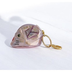 Coin purse Cashmouse leather metallic pink