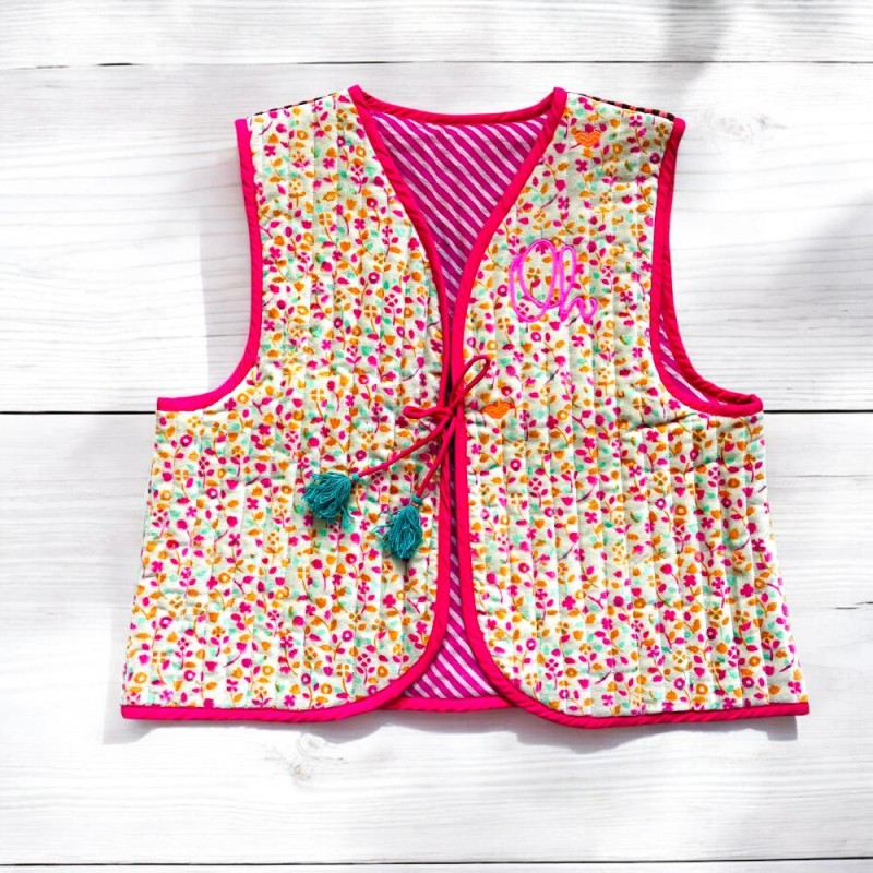 Veste sans manche velours Oh.