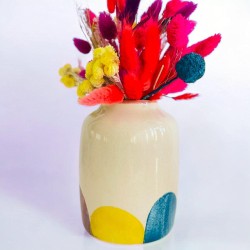 Vase ceramic L oval blubb