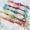 Lanyard b/w colorful Metal ring