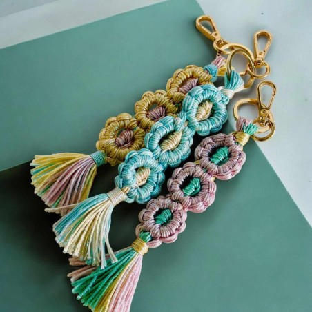 Porte-Clés 3 flower S shiny pastel