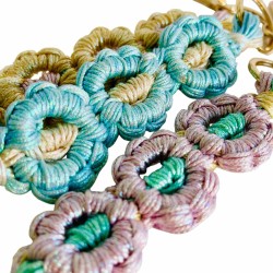 Lanyard 3 flower S shiny pastel