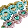 Lanyard 3 flower S shiny pastel