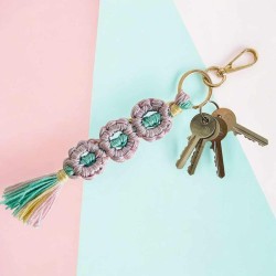 Porte-Clés 3 flower S shiny pastel