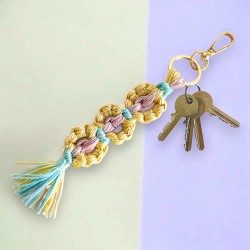 Lanyard 3 flower S shiny pastel