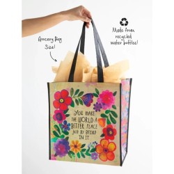 Recycled Tasche You make the world XL