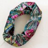 Bandeau cache-oreilles Boho Half Velours Green floral