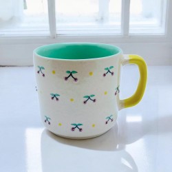 Tasse Keramik L Cherry viola