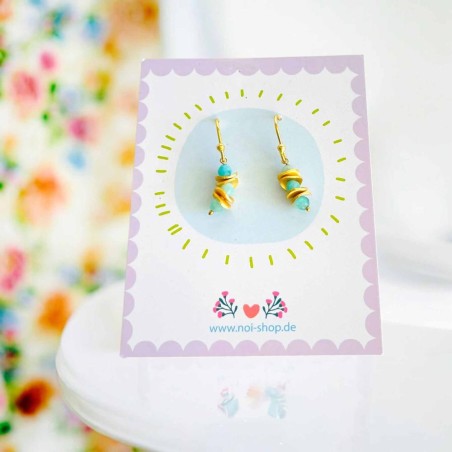 Earrings ART N bead hanging circles