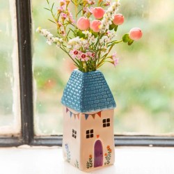 Vase Cottage Bud Teal Cottage