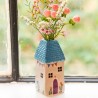 Vase Cottage Soliflore Teal Cottage