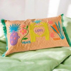 Cushion cover Peace Love Yoga 5050