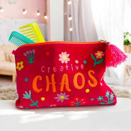 Pochette zippée Velours Love Yoga