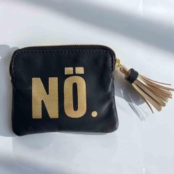 Mini zip Wallet Leather NÖ black