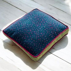 Housse de Coussin Carré Velours Leo teal 40405