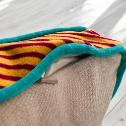 Housse de Coussin Carré Velours Leo olive 40405