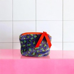 Pouch Mini Zip Velvet Leo