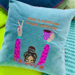 Cushion cover Velvet Good time 4040