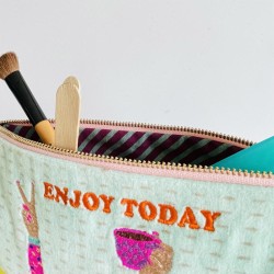 Cosmetic Bag Velvet Enjoy Today!