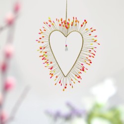 Decoration FUNKEL Ultrafine Herz neon